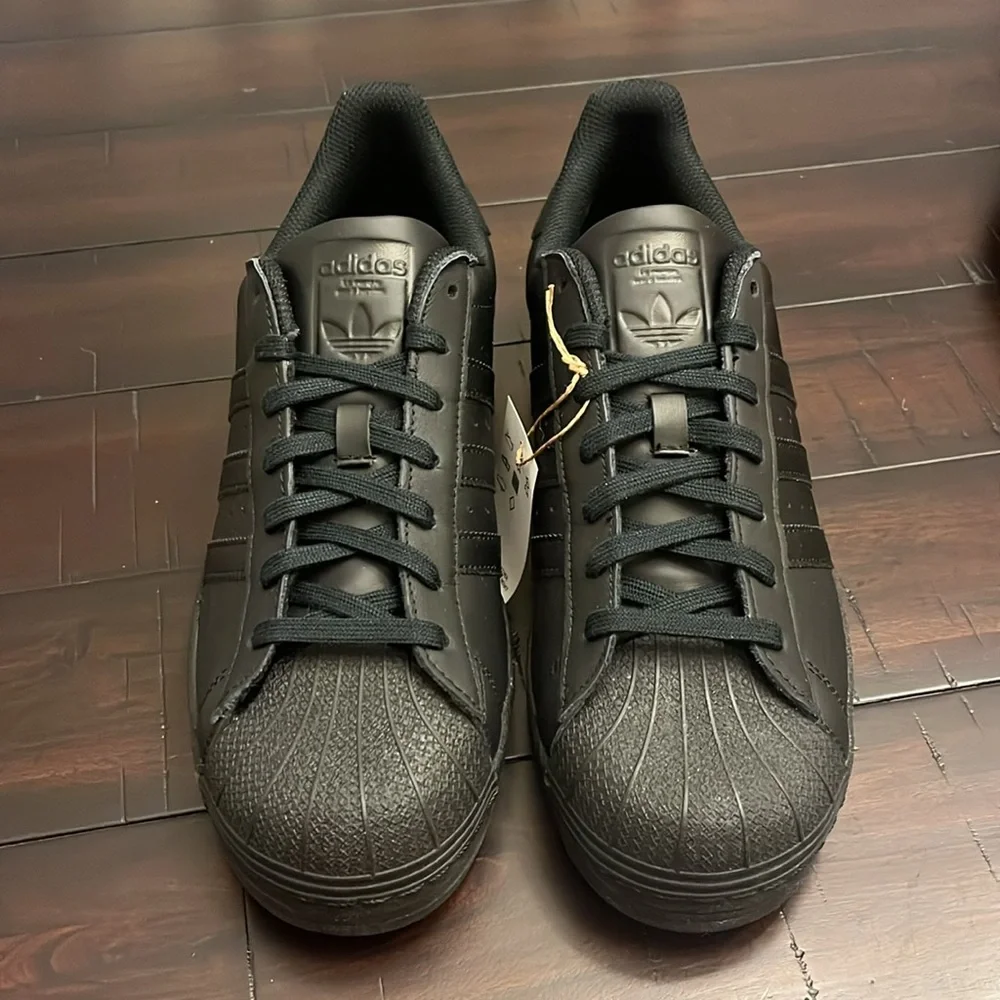 Adidas Superstar Triple Black Shoes Sneakers EG4957 new Mens Size 10